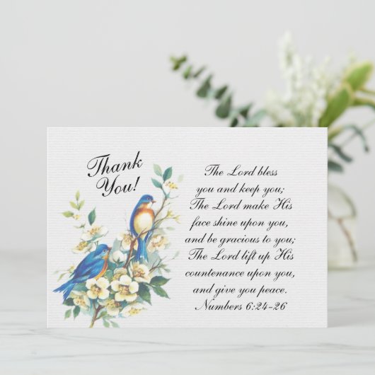 Inspirerend The Lord Bless You, nummers 6:24-26 Bedankkaart (Staand voorkant)