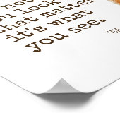 inspirerend Thoreau-citaat met veren Poster (Hoek)