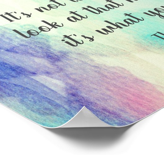 inspirerend Thoreau citaat waterverf abstract Poster (Hoek)