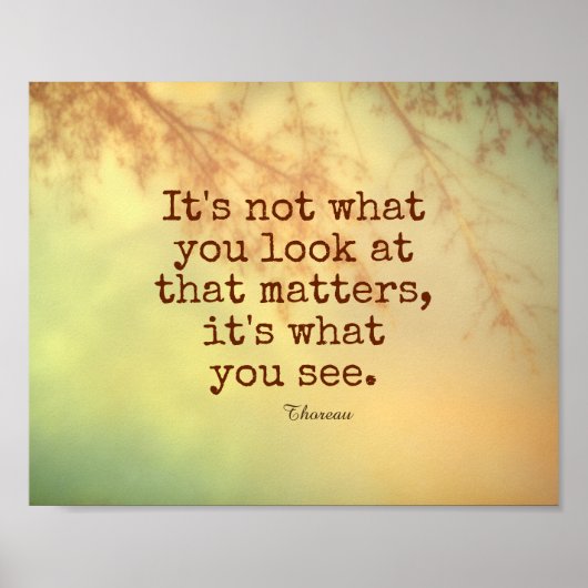 inspirerend Thoreau citeert natuur kunst Poster (Voorkant)
