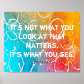 inspirerend Thoreau citeert poster abstracte kunst (Voorkant)