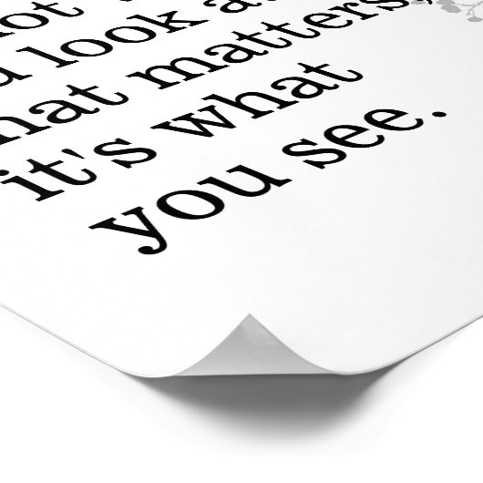 inspirerend Thoreau citeert zwart-wit poster (Hoek)