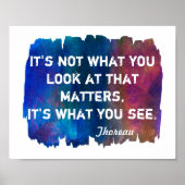 inspirerend Thoreau-prijsontwerp waterverf Poster (Voorkant)