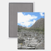 inspirerend tijdschrift, "Om te groeien. ..." Magneet (Voorkant / Achterkant)