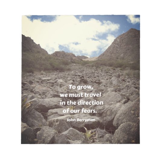 inspirerend tijdschrift, "Om te groeien. ..." Notitieblok (Voorkant)