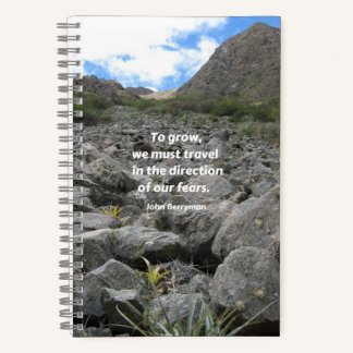 inspirerend tijdschrift, "Om te groeien. ..." Notitieboek
