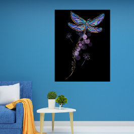 Inspirerend Toch Kom Ik Op Citaat Libel Floral Perfect Poster