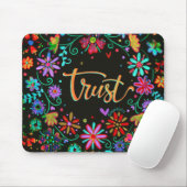 Inspirerend Trust Zwarte Bloemen Inspirivity Muismat (Met muis)