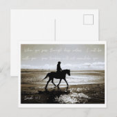 Inspirerend tweeslachtige Isaiah 43:2 briefkaart (Voorkant / Achterkant)