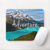 Inspirerend Typografie Adventure wacht op Muismat (Met muis)