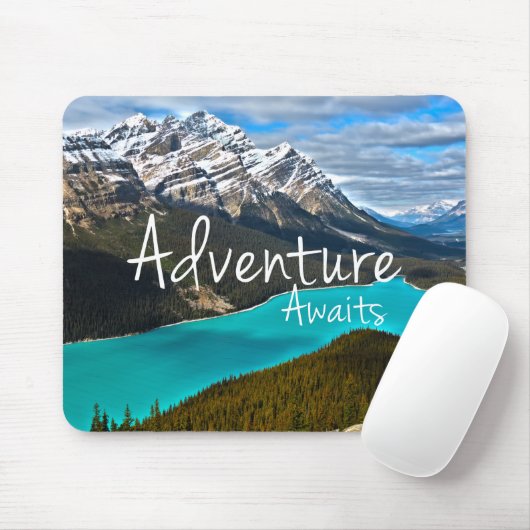 Inspirerend Typografie Adventure wacht op Muismat (Met muis)