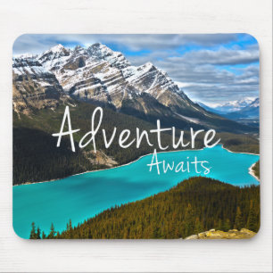 Inspirerend Typografie Adventure wacht op Muismat