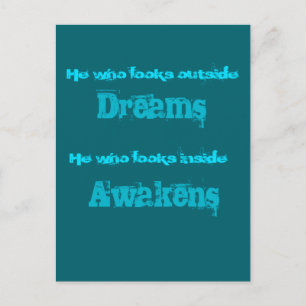 Inspirerend Typografie Awakend Quote Briefkaart