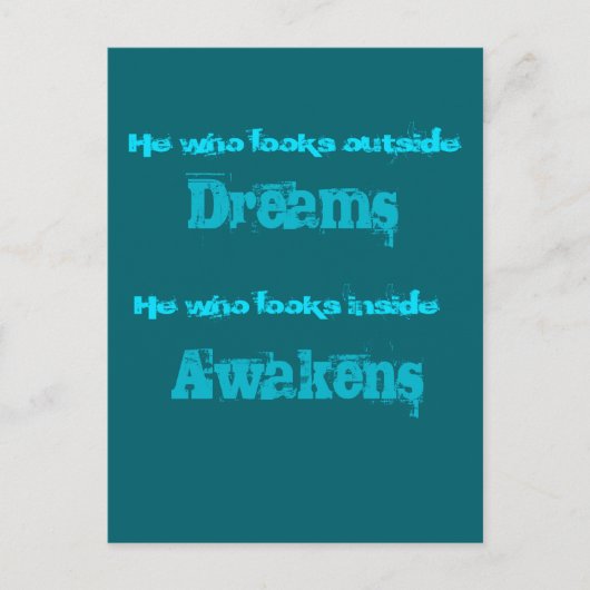 Inspirerend Typografie Awakend Quote Briefkaart (Voorkant)