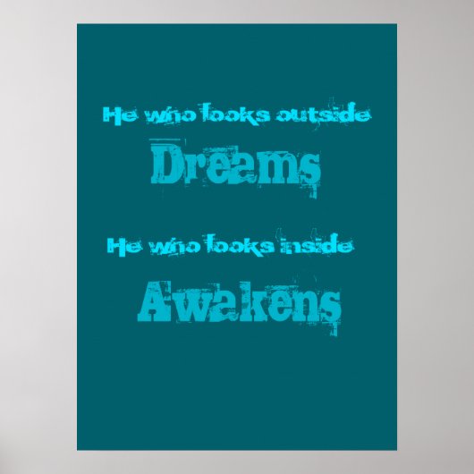 Inspirerend Typografie Awakend Quote Poster (Voorkant)