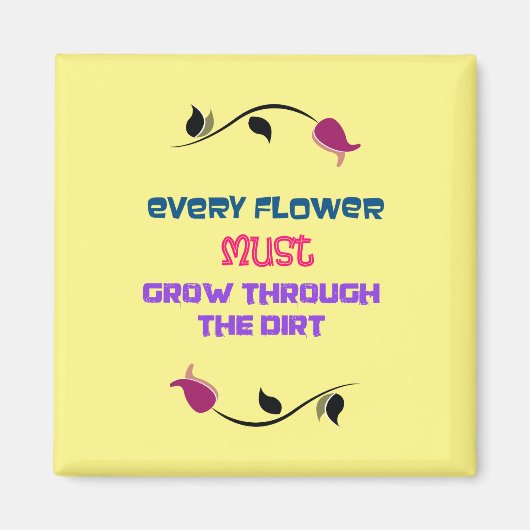 Inspirerend Typografie Citaat met de Vloertekening Magneet (Voorkant)