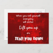 Inspirerend Typografie-citaat op zelfvertrouwen Briefkaart (Voorkant / Achterkant)