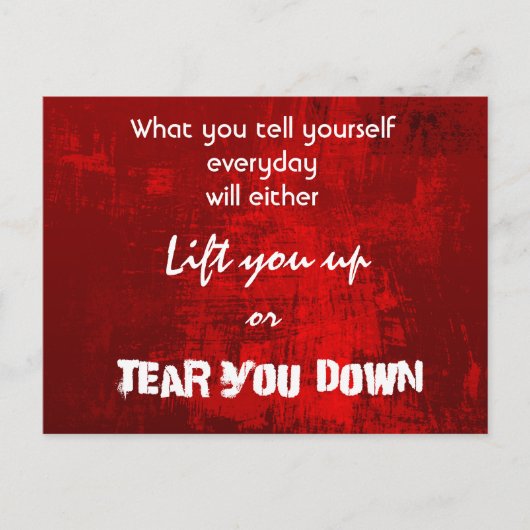 Inspirerend Typografie-citaat op zelfvertrouwen Briefkaart (Voorkant)