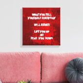 Inspirerend Typografie-citaat op zelfvertrouwen Canvas Afdruk (Insitu (Woonkamer))