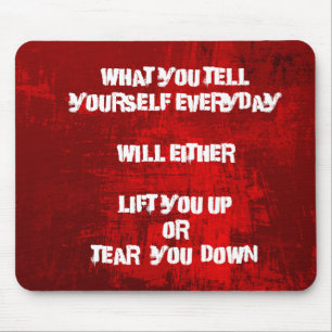 Inspirerend Typografie-citaat op zelfvertrouwen Muismat