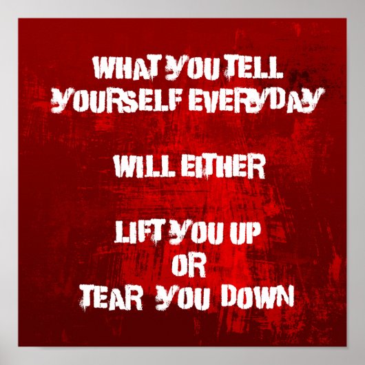 Inspirerend Typografie-citaat op zelfvertrouwen Poster (Voorkant)