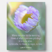 Inspirerend Typografie Floral Macro Foto Fotoplaat (Voorkant)