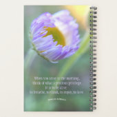 Inspirerend Typografie Floral Macro Foto Planner (Achterkant)