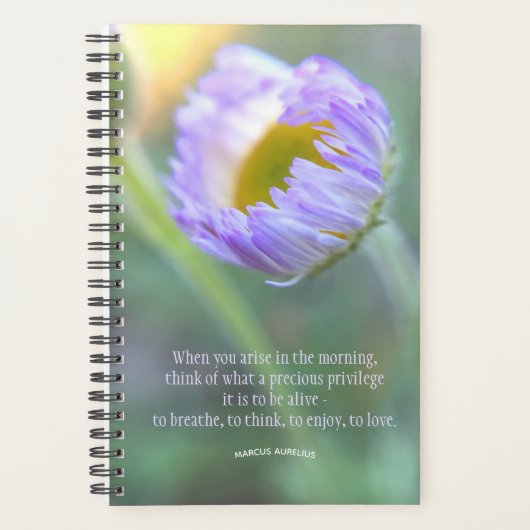Inspirerend Typografie Floral Macro Foto Planner (Voorkant)