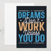 Inspirerend typografie ontwerp kaart (Voorkant / Achterkant)