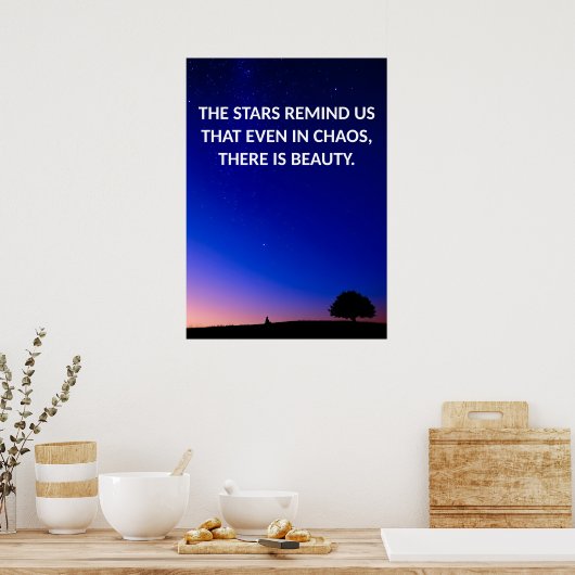 Inspirerend Typografie Wall Art Poster (Keuken)