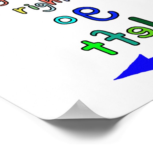 Inspirerend Typografische Kunst gaat links Poster (Hoek)