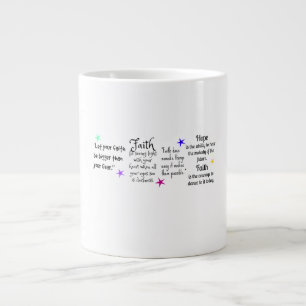 Inspirerend uitspraken over geloof en hoop grote koffiekop