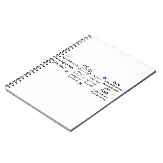 Inspirerend uitspraken over geloof en hoop notitieboek (Linkerzijde)