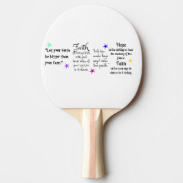 Inspirerend uitspraken over geloof en hoop tafeltennisbatje