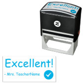 Inspirerend "Uitstekend!" Leraar Rubber Stamp Zelfinktende Stempel (In situ)