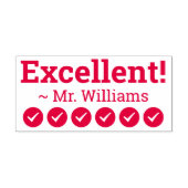 Inspirerend "Uitstekend!" Rubberstempel Zelfinktende Stempel (Design)