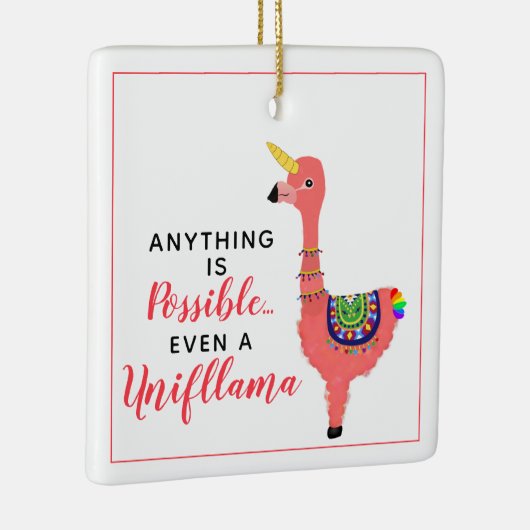 Inspirerend Unicorn Flamingo Llama Unifllama Keramisch Ornament (Rechts)