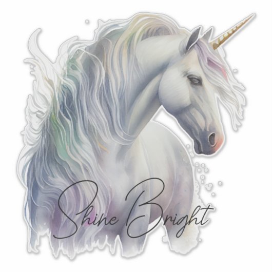 Inspirerend Unicorn Sticker (Voorkant)