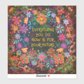 Inspirerend uw toekomstige leuke bloemencultuur sticker (Vel)