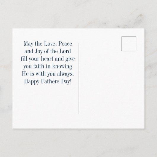 Inspirerend Vaderdag, de Heer... Briefkaart (Achterkant)