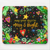 Inspirerend vakantie Vrolijk helder kerstfeest Muismat (Voorkant)