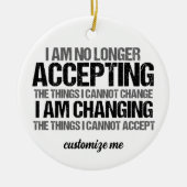 Inspirerend van politieke activist: Kerstmis Keramisch Ornament (Voorkant)