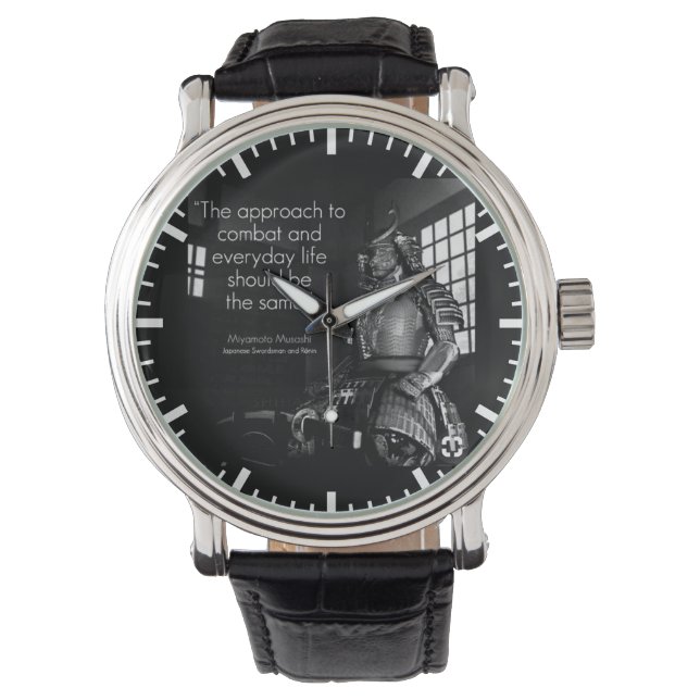 Inspirerend vechtsporten woorden - Combat en leven Horloge (Voorkant)