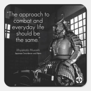 Inspirerend vechtsporten woorden - Combat en leven Vierkante Sticker