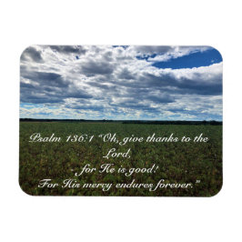 Inspirerend veld "Bedankt geven" katoenveld Magneet