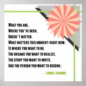 Inspirerend verandering Lyrisch resterend Poster (Voorkant)