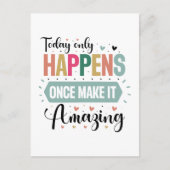 Inspirerend verbazingwekkende dag woord kunst briefkaart (Voorkant)