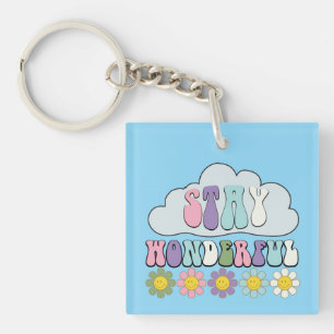 Inspirerend verblijf Wonderful Wordart Sleutelhang Sleutelhanger