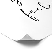 Inspirerend verheffende positiviteitscitaat in wit poster (Hoek)