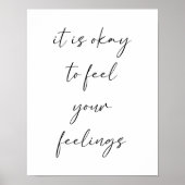 Inspirerend verheffende positiviteitscitaat in wit poster (Voorkant)